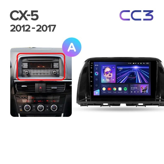 Штатная магнитола Teyes CC3 4/32 Mazda CX-5 (2012-2015) Тип-B
