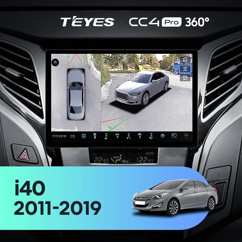 Штатная магнитола Teyes CC4 Pro 360 8/128 Hyundai i40 (2011-2019) (11")