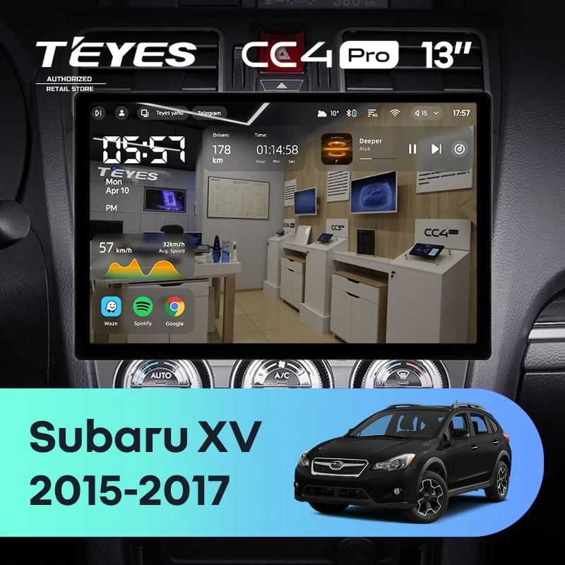Штатная магнитола Teyes CC4 Pro 12/256 Subaru XV (2015-2017) F1 (13")