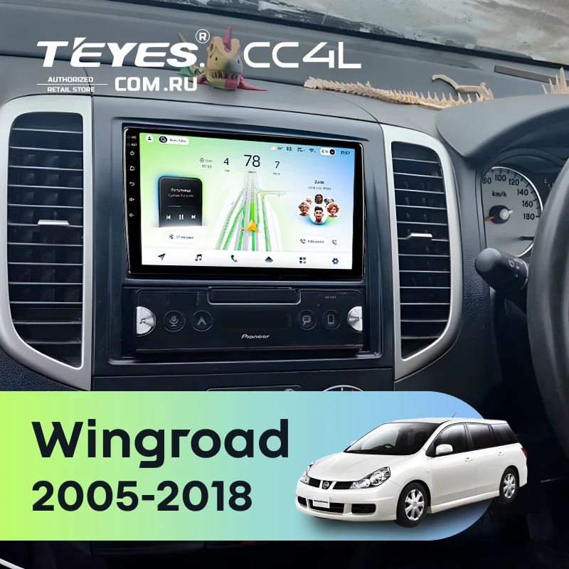 Штатная магнитола Teyes CC4L 4/64 Nissan Wingroad 3 Y12 (2005-2018)