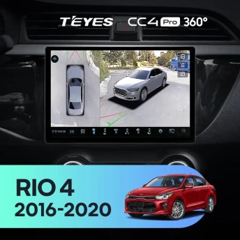 Штатная магнитола Teyes CC4 Pro 360 12/256 Kia Rio 4 (2016-2020) Тип-B (11")