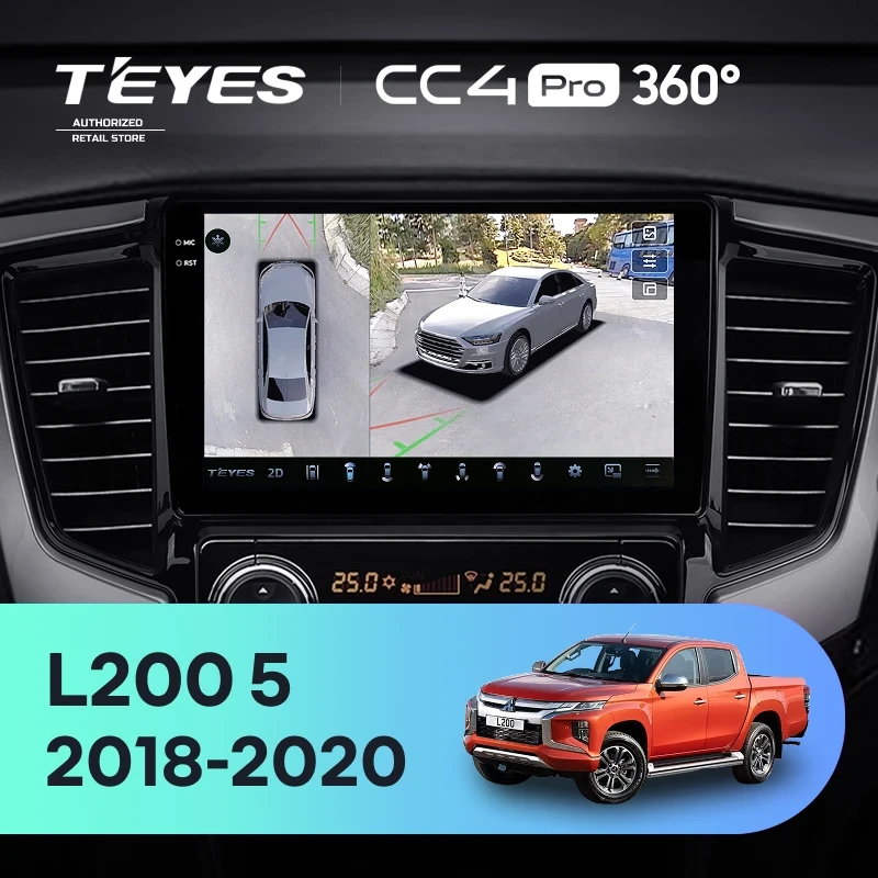 Штатная магнитола Teyes CC4 Pro 360 8/128 Mitsubishi L200 5 (2018-2020) F2