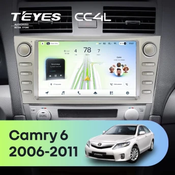 Штатная магнитола Teyes CC4L 6/64 Toyota Camry 6 XV 40 (2006-2011) F4 с кнопками