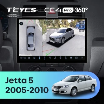 Штатная магнитола Teyes CC4 Pro 360 12/256 Volkswagen Jetta 5 (2005-2010) F3 (13")