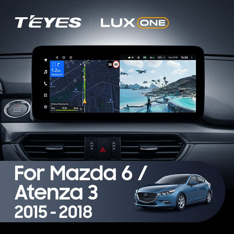 Штатная магнитола Teyes LUX ONE 4/64 Mazda Atenza 3 (2015-2018) Тип-B Правый руль