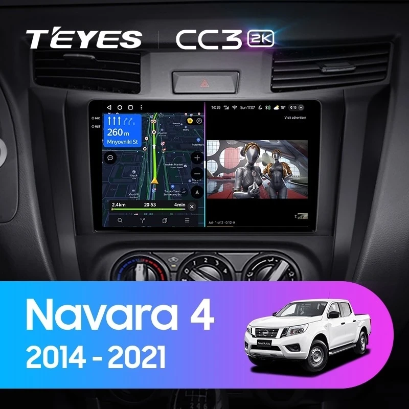 Штатная магнитола Teyes CC3 2K 4/64 Nissan Navara D23 IV (2014-2021) Тип-A